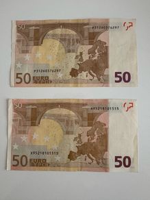 banknotes 50 euro 2002 note  circulated