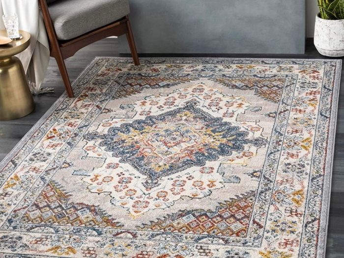 Vintage - Chic Area Rugs Living Room, Dining Room, Bedroom - Traditional , Oriental Boho Rug Style and Soft Medium Pile for Easy Care - Large 157x213 cm (FREE POSTAGE)