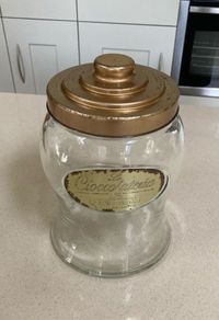 Biscuits Chocolate Glass Jar Perugina Italy 70's