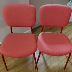 2 pink jysk kitchen chairs