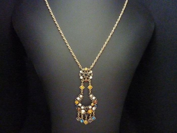 Boho Bohemian Hippe Tassel Gold Tone Long Necklace