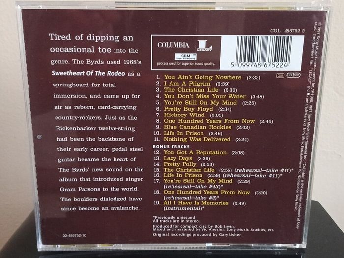 The Byrds Sweetheart Of The Rodeo CD Album