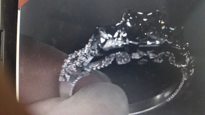 Vintage 3 Stone Fancy Engagement Ring