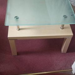 glass wooden coffee table