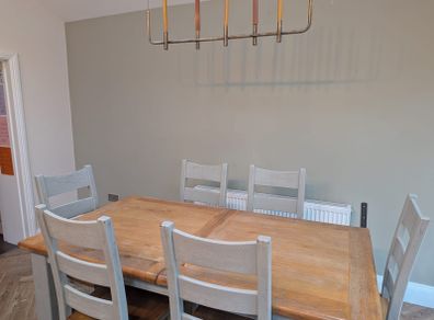 Solid Oak Extending Dining Table and Chairs