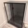 Ikea Rudsta black glass shelving unit Image 6