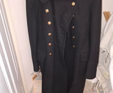 Naval officers Greatcoat Black Wool
