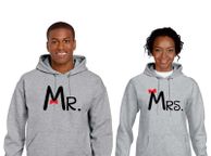 main image for ad Mrs. Mr. Couple unisex Hoodies great wedding gift present