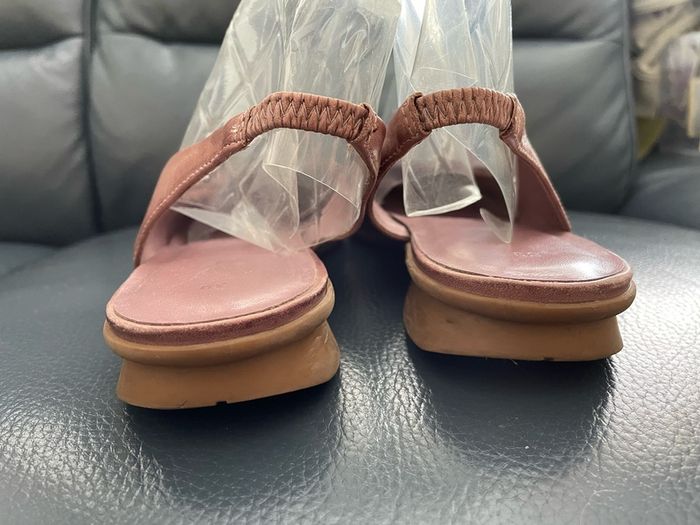 womens sandals flats covered toe genuine leather size UK 5