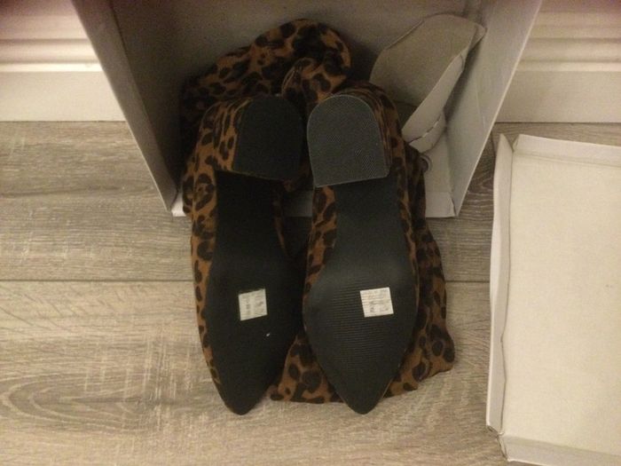 Boots Leopard Suedette Over The Knee size 5