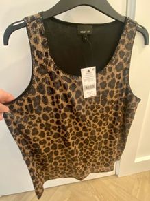Leopard print sequin top from NEXT BNWT size 14