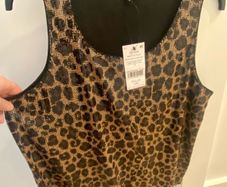 Leopard print sequin top from NEXT BNWT size 14