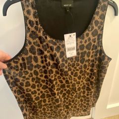Leopard print sequin top from NEXT BNWT size 14