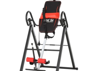 Steel Adjustable Gravity Inversion Table W Safety Belt Redblack For ...