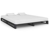 Pallet Bed Frame Grey Solid Pine Wood 6FT Super King