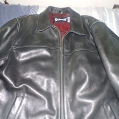 Schott NYC Black Leather Jacket XL