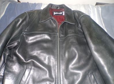 Schott NYC Black Leather Jacket XL