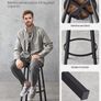 Bar Stools, Kitchen Stools, Set of 2 Tall Bar Chairs with Backrest, Steel Frame, 73 cm High Seat, Easy Assembly, Industrial, Rustic Brown and Black (FREE POSTAGE) Image 4