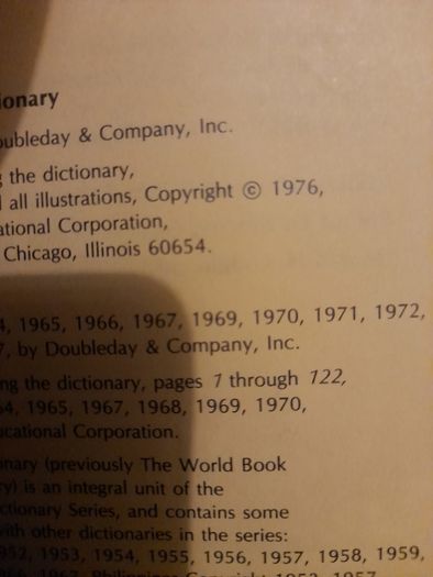 Antique  dictionary, especial edition 1976