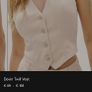 Reformation Designer Beige Twill Vest Top RRP 158E Image 2