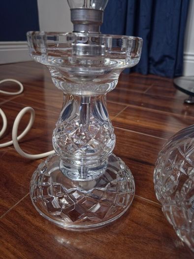 Genuine Waterford Crystal 2 piece Hurricane Lamp