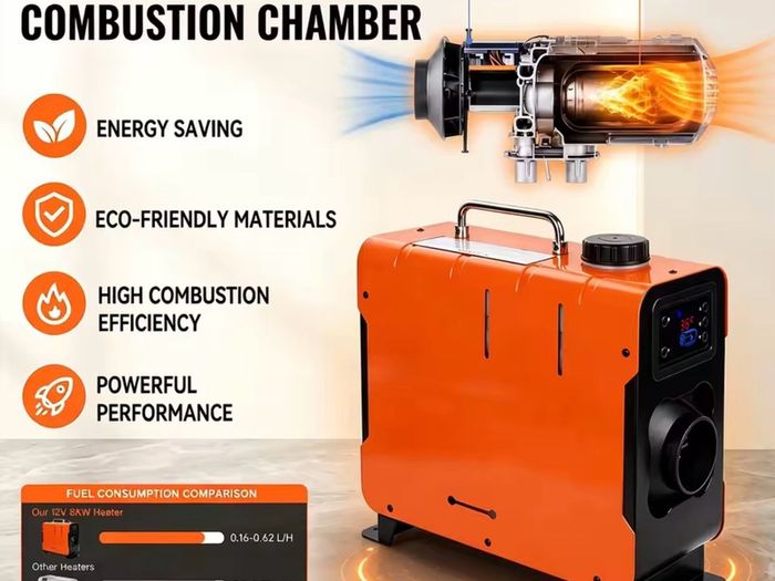 New 8KW 12V 24V Diesel Air Heater Parking Diesel Heater Cab Heater Automotive Air Heater Vehicle Cabin Warmer With Remote Control Automatic Shutdown Protection For Car Truck