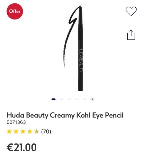 Huda Beauty Creamy Kohl Eye Pencil - Black