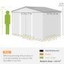 9 x 6FT Metal Tool Shed with Sliding Doors and Ventilation Windows Image 2