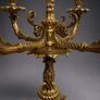 Exquisite Antique 5 Branch French Brass Candelabra Image 2