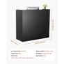 Reception Desk, 47.24 x 18.9 x 39.37 in Rectangular Front Counter Table, Office Reception Counter with Lockable Drawer and Storage Cabinet Image 6