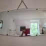 Art Deco Wall Mirror Frameless Bevelled with Chain Image 3