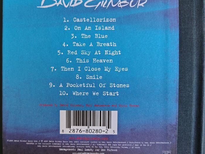 David Gilmour (Pink Floyd) - On An Island CD (2006) Digipak Classic Rock EX+