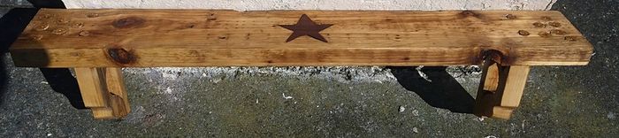 Rustic floating stove mantle / shelf