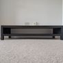 Black TV Bench with Shelf Image 3
