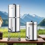 Gravity-fed Water Filter System, 2.25G 304 Stainless-Steel Countertop System, Water Filtration System, Reduces Lead and up to 99% of Chlorine Image 5