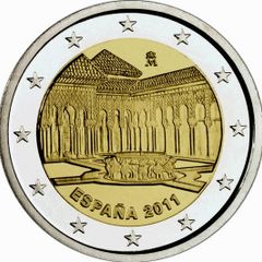 Spain 2 Euro Commemorative Coin 2011 - The Alhambra. Uncirculated.