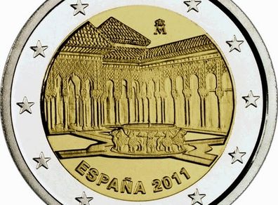 Spain 2 Euro Commemorative Coin 2011 - The Alhambra. Uncirculated.