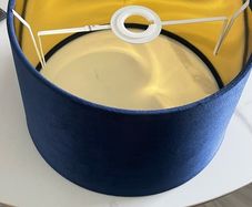 Navy Velvet Lampshade
