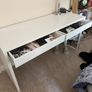White ikea desk Image 2