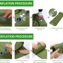 Waterproof Lightweight Camping Sleeping Pad Foot Press Inflatable Pad Air Mattress with Pillow for Backpacking, Hiking, Camping, Traveling (Green) Image 6