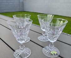 Vintage Waterford Crystal Tramore Pattern Small Wine Glasses