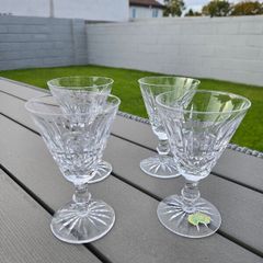 Vintage Waterford Crystal Tramore Pattern Small Wine Glasses