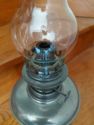 Antique French stainless steel lamp works