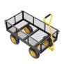 Steel Garden Cart 900lb Capacity Heavy Duty Yard Wagon Cart 10in Tires Image 4