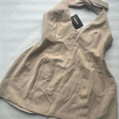 halter neck mini dress