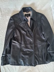 Guess soft genuine leather blazer coat jacket