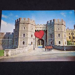 Windsor Castle , Berkshire with a Detachment of The Castle Guard , Postcard