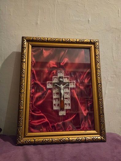 Vintage Framed Stations of the Cross