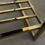 Gold Metal Side Table / Console Table Cracked Top Image 4
