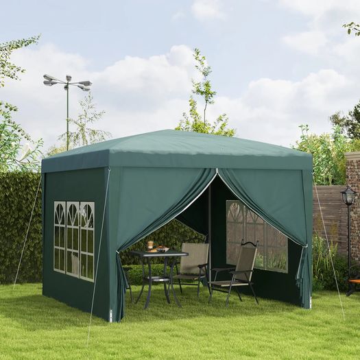 3x3m pop up gazebo with 4 side walls